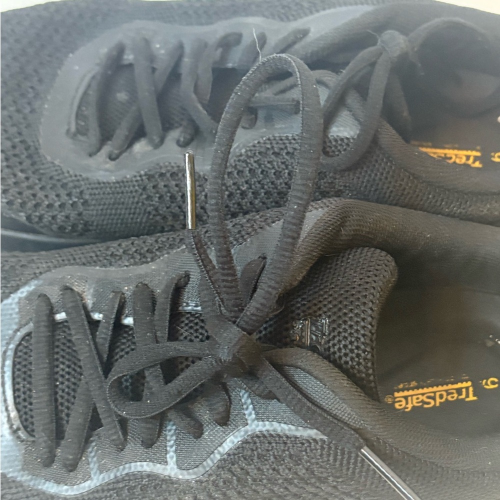 Black non-slip work wear black sneakers skid size 9 fast food shoes - Picture 11 of 16